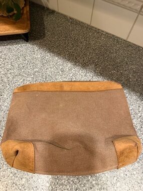 Szone Brown Canvas and Tan Leather Travel Pouch